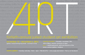 UW-Green Bay, Annual Juried Student Art Exhibition