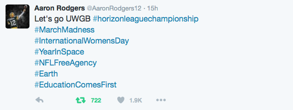 Aaron Rodgers tweet