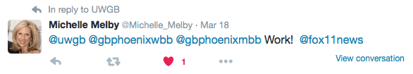 #PhoenixRollCall from  Michelle Melby @Michelle_Melby