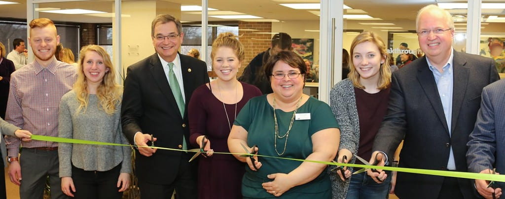 Ribbon cutting for the Cofrin Library Breakthrough Studio