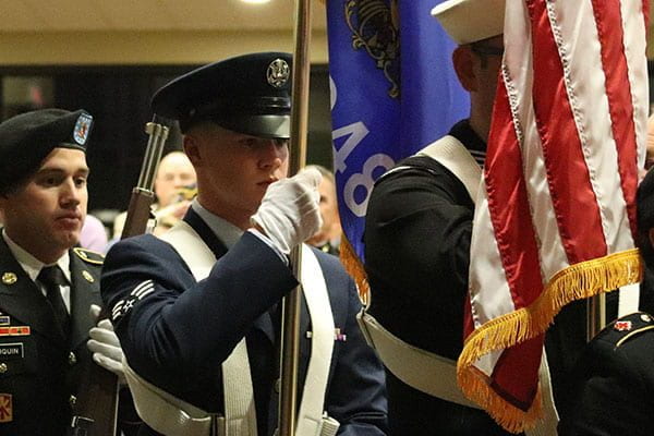 Color guard at the 2017 Veterans Reception