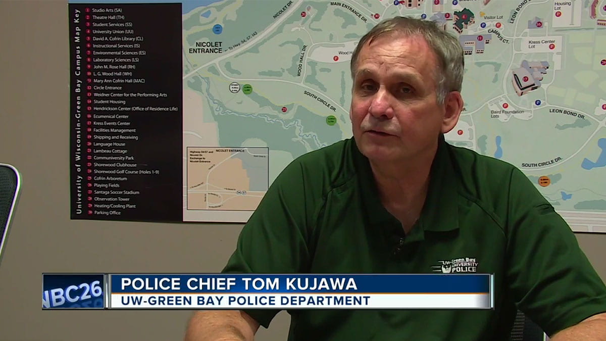 UWGB Police Chief Tom Kujawa interviewed by NBC26