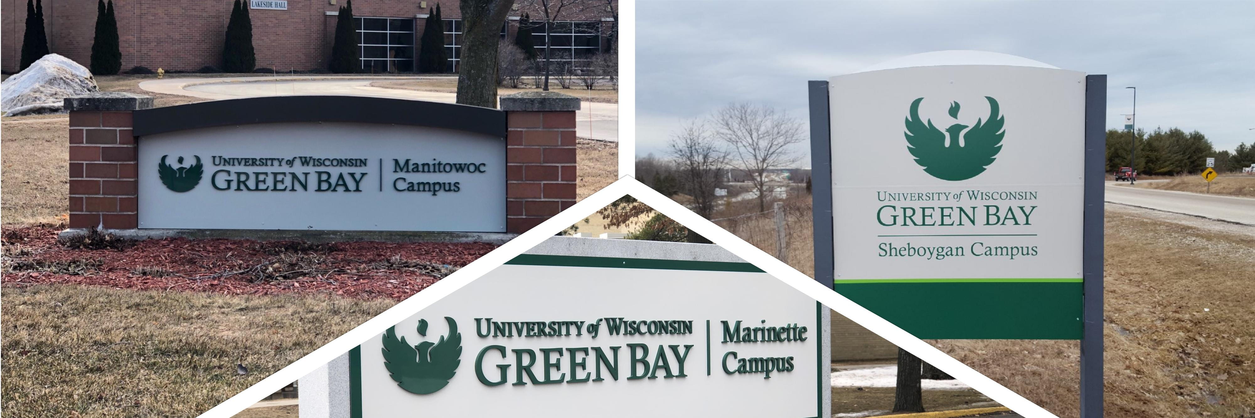 Branch campus signage collage
