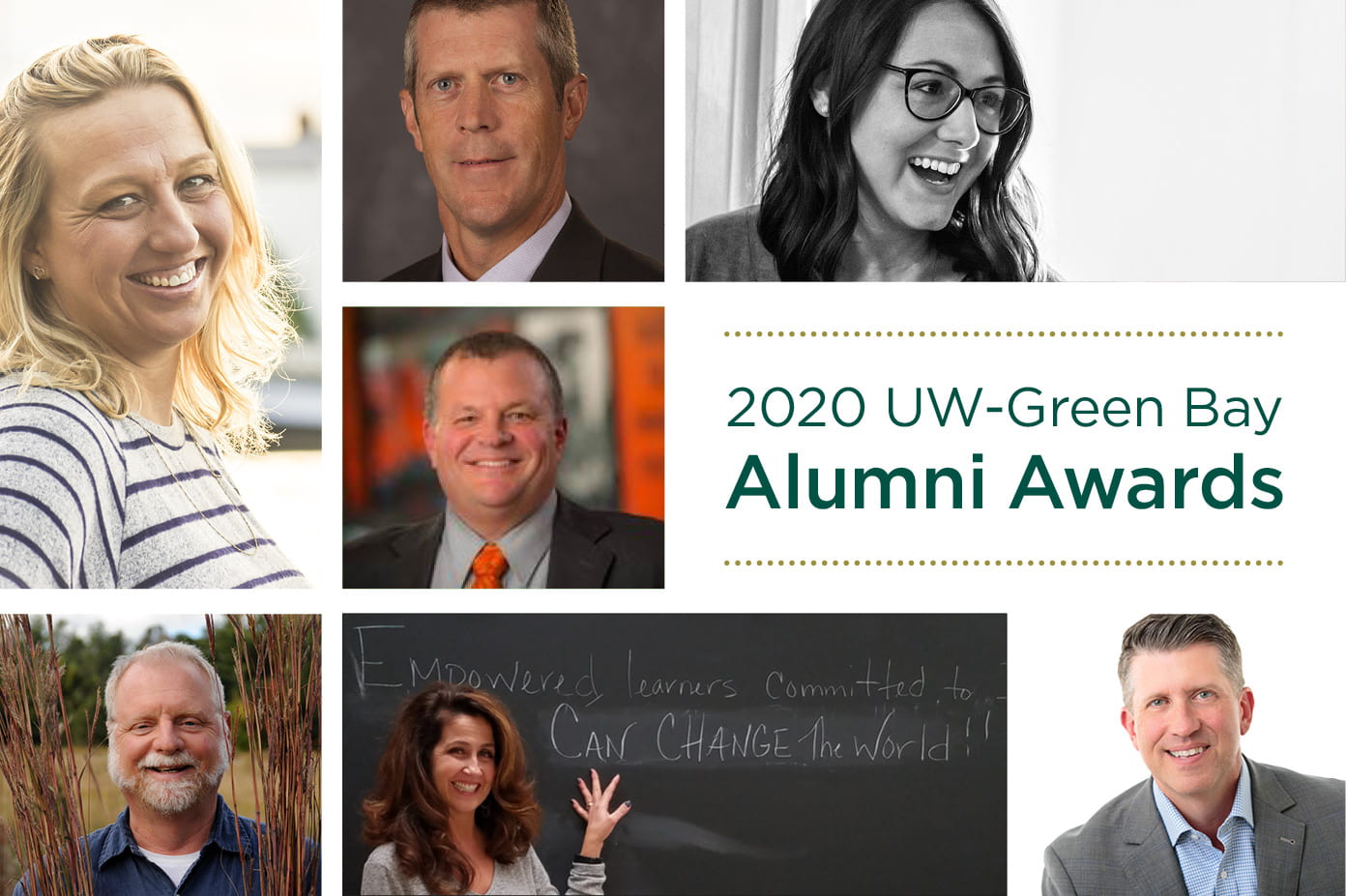 2020 UW-Green Bay Alumni Awards Collage