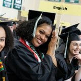 Graduates get ready for UW-Green Bay's Spring 2022 Commencement ceremony.